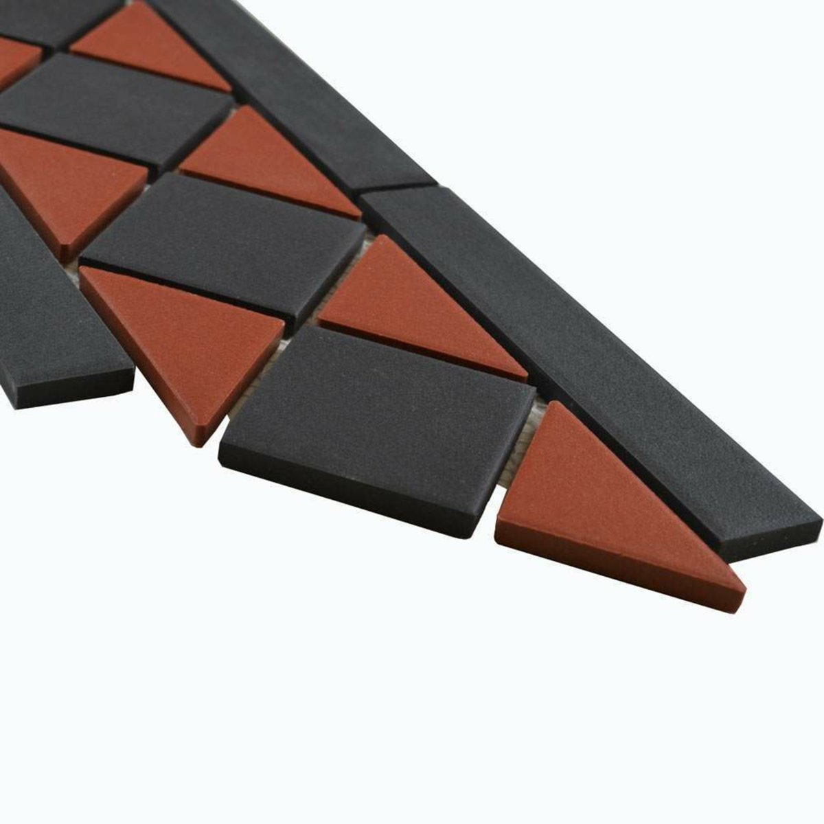 Victorian Red & Black Border — detail view, buy tile UK