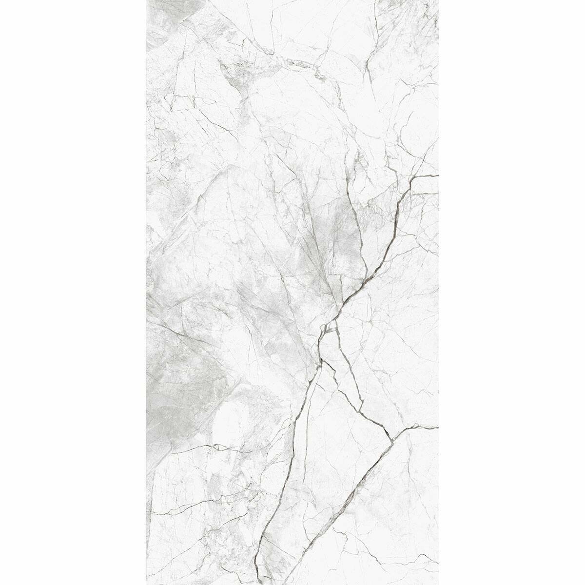 Riva White Matt Marble Effect Wall Tile 600x300 — detail view, buy wall tile UK
