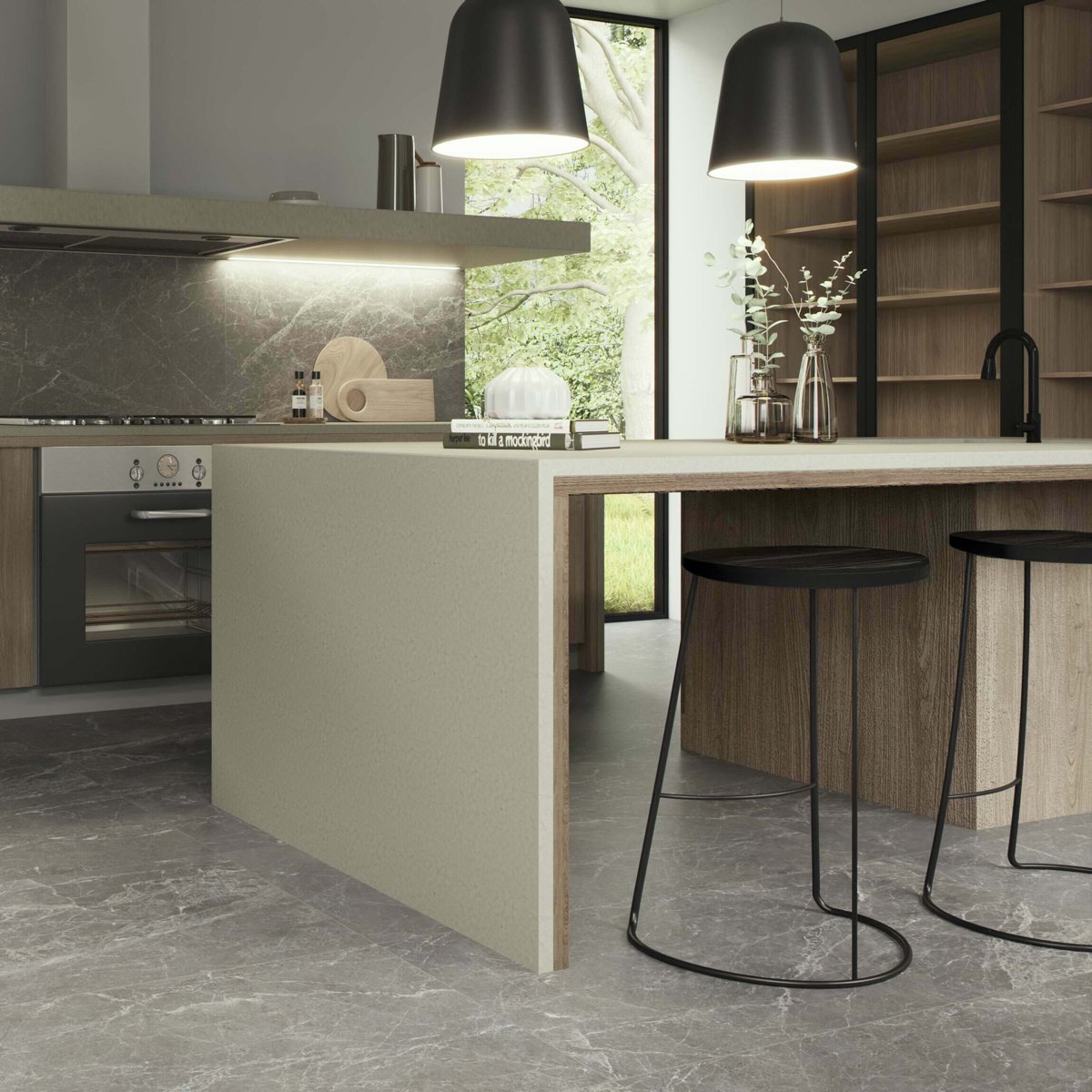 Signature Murano Mate Gris 60X120 — detail view, buy floor tile UK