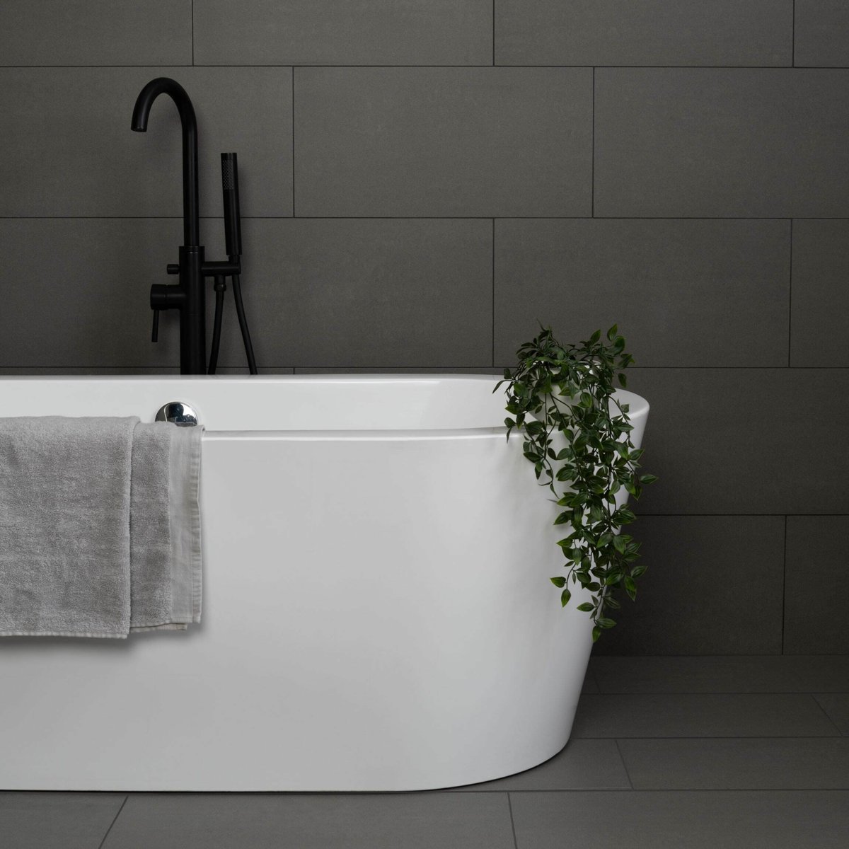 Gems Lounge Stone Effect Matt Anthracite 600x300 — alternative angle, buy floor tile UK