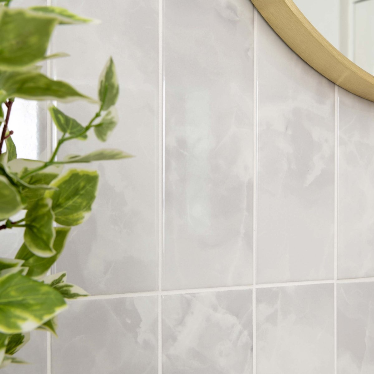Onix Smoke Marble Effect Tile — detail view, buy tile UK
