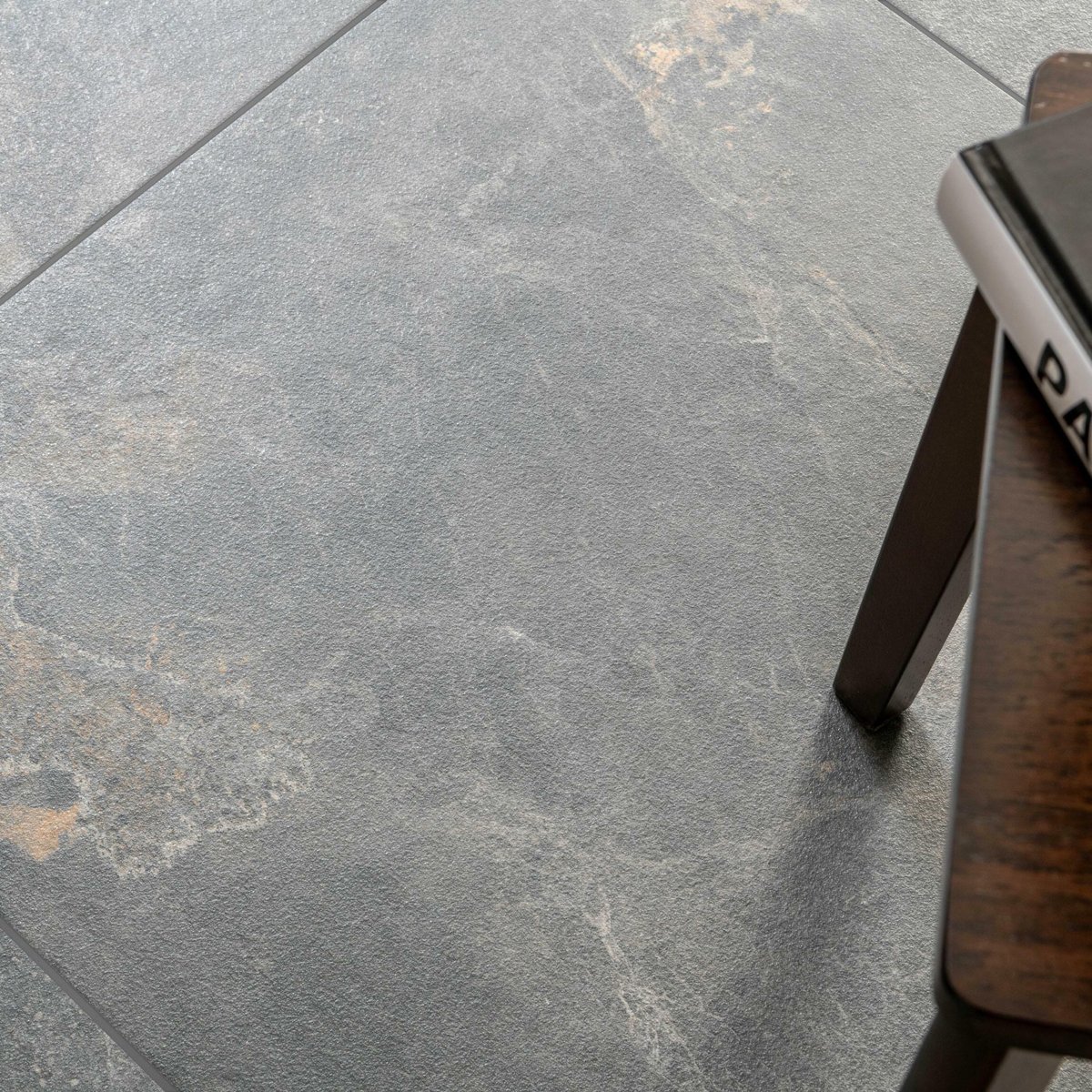 Strato Natural Rustic Black Slate Effect Matt Sparkle 600X600 — alternative angle, buy floor tile UK