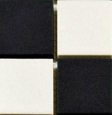Victorian White & Black Chequer Mosaic — detail view, buy tile UK