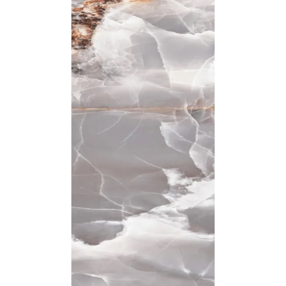 Omnia Grey Polished Rectified Wall and Floor Tiles — close-up of the tile surface, buy tile UK