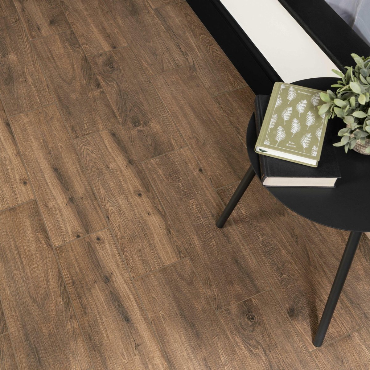 Star Wood Stylewood Brown Oak Wood Effect Tile — close-up of the tile surface, buy tile UK