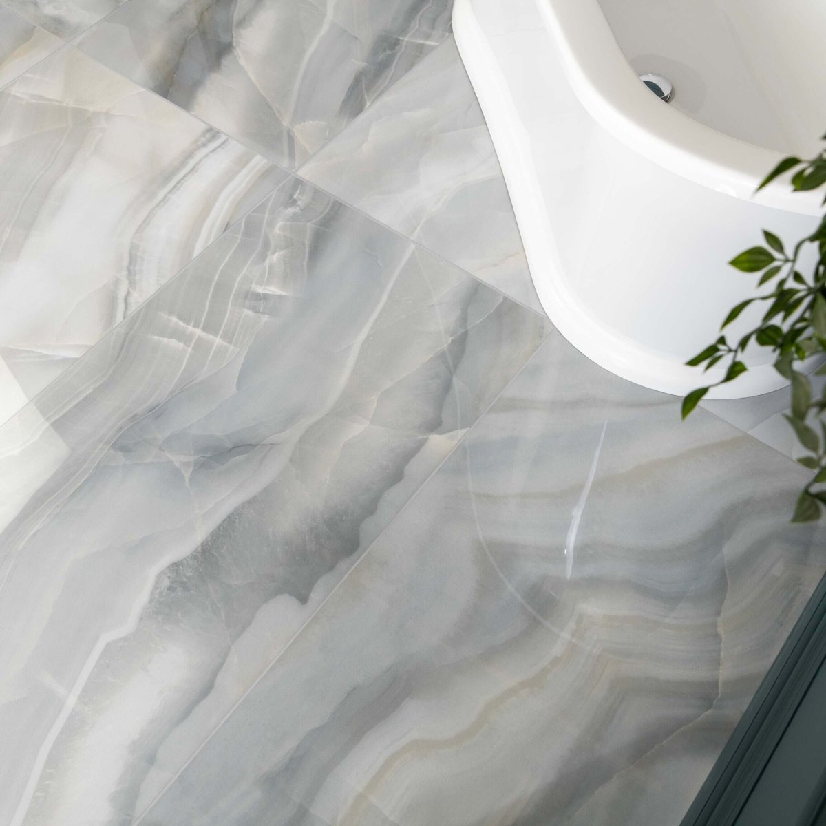 Rodas Smerato Marble Effect Tiles 1200x600 — installed room setting, buy floor tile UK