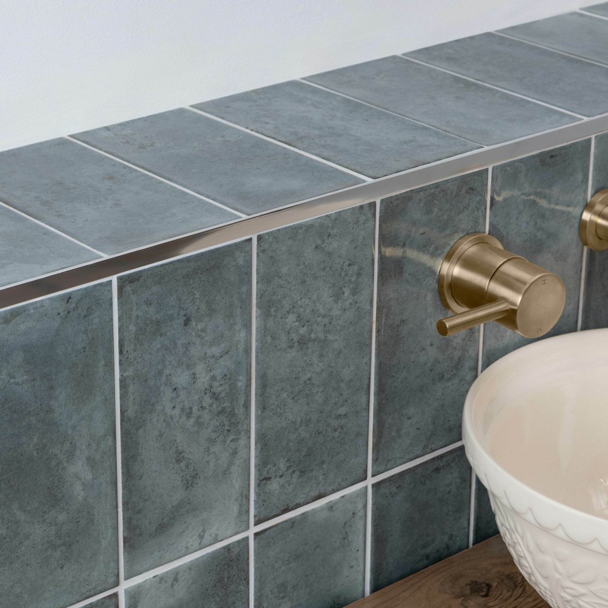 Clemence Forest 20x10 — detail view, buy wall tile UK
