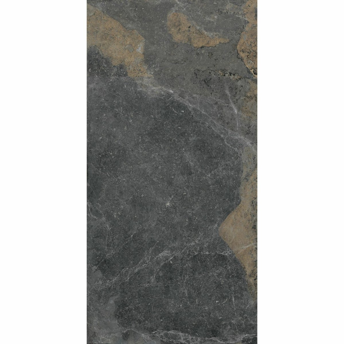 Strato Natural Rustic Black Slate Effect Matt 1200x595 — close-up of the tile surface, buy floor tile UK