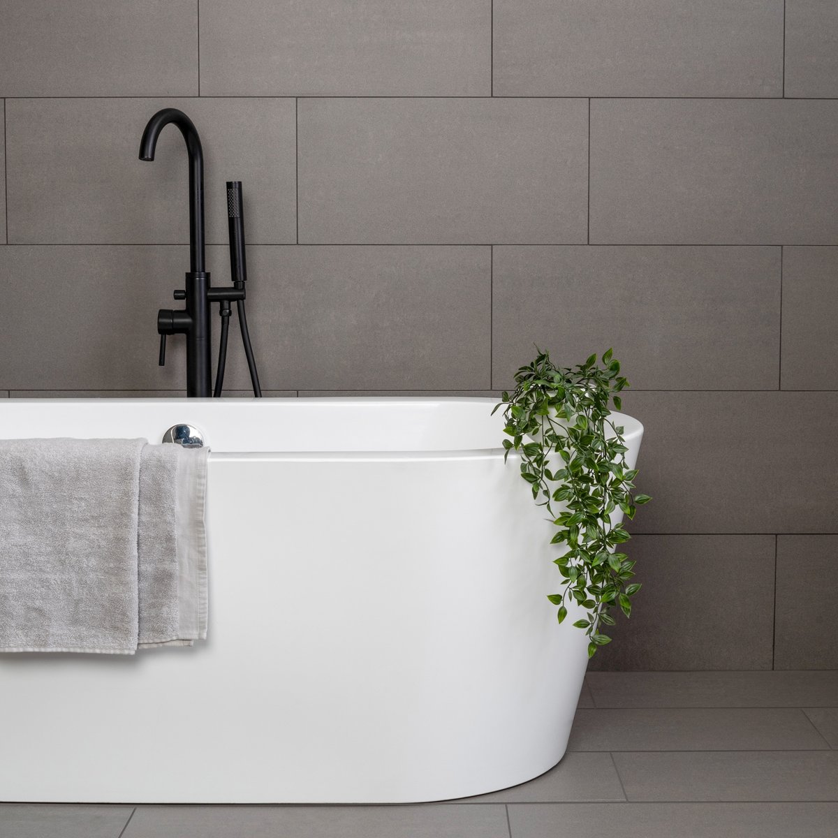 Gems Lounge Stone Effect Matt Anthracite 600x300 — close-up of the tile surface, buy floor tile UK