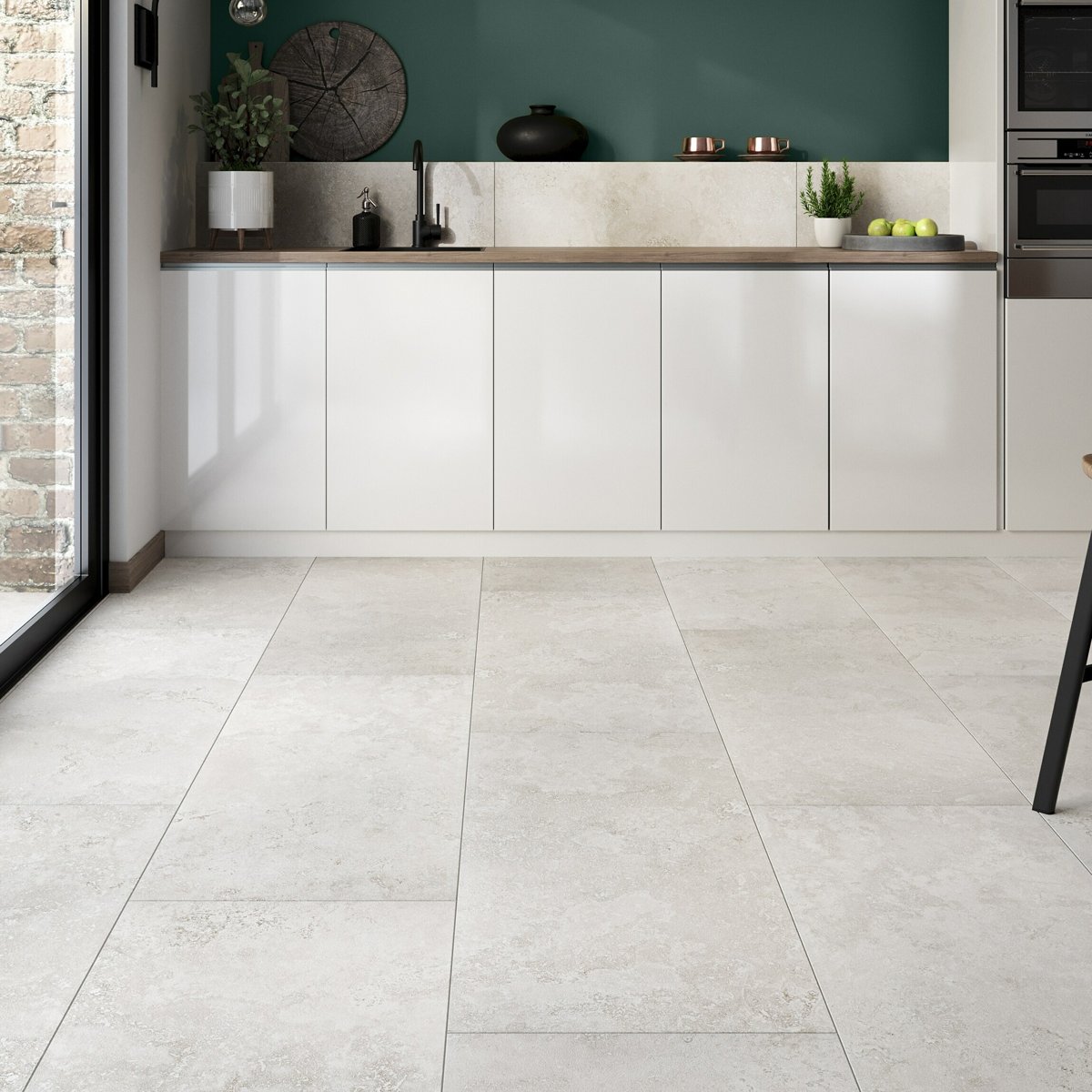 Rapolano Marble Light Beige 9mm Marble Effect Tile — close-up of the tile surface, buy tile UK