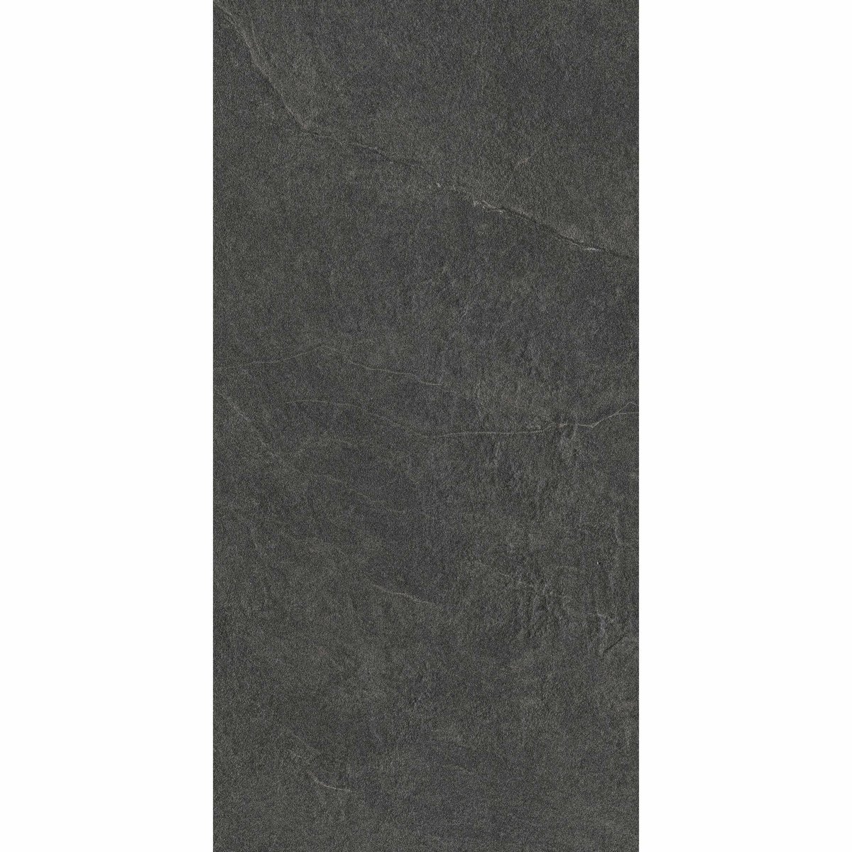 Carmo Stone Black Matt Tiles 600x300 — detail view, buy floor tile UK