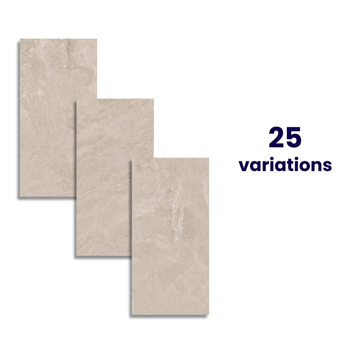 Eternity Greige Stone Effect Tiles 600x300 — alternative angle, buy wall tile UK