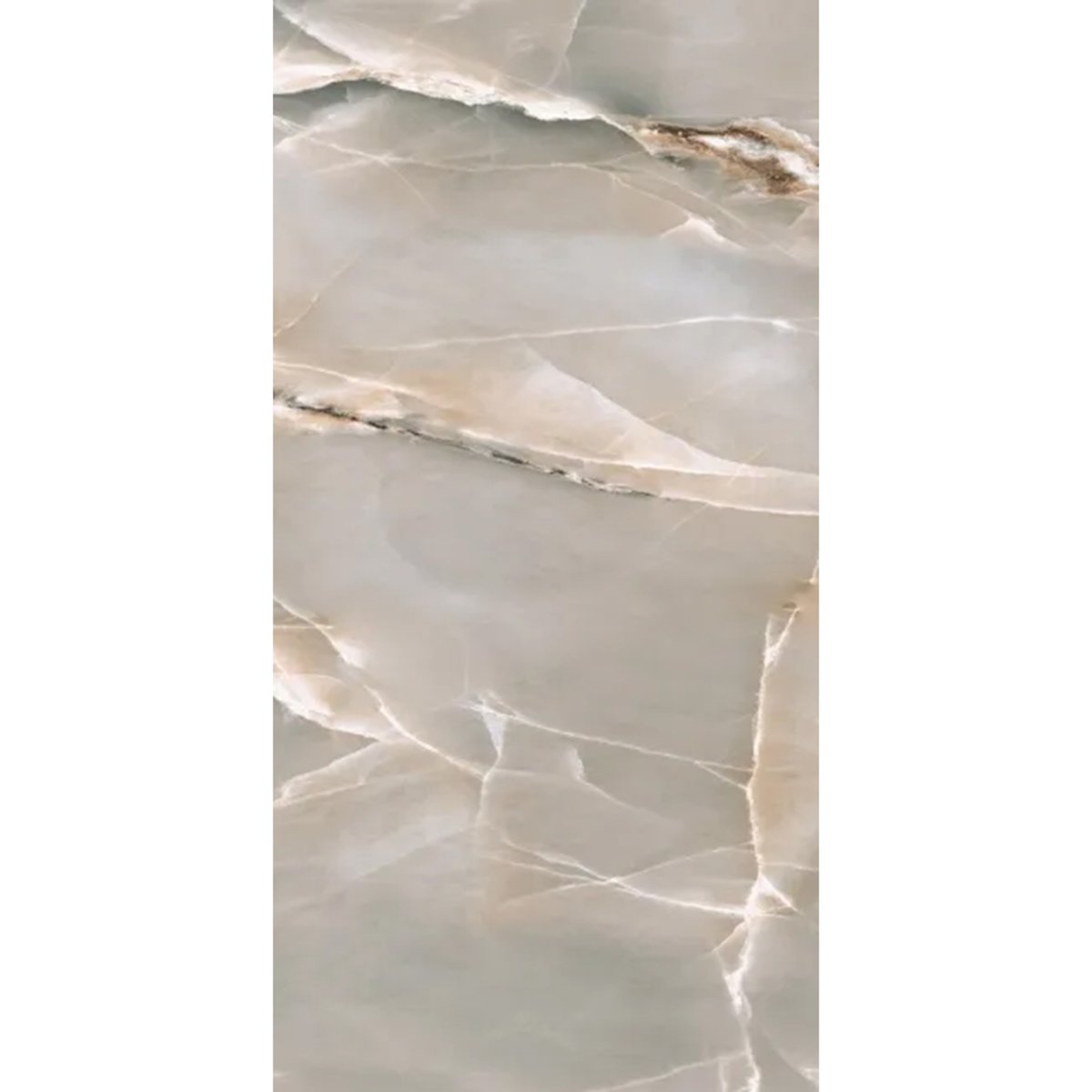 Omnia Sage Green Polished Rectified Wall and Floor Tiles — detail view, buy tile UK