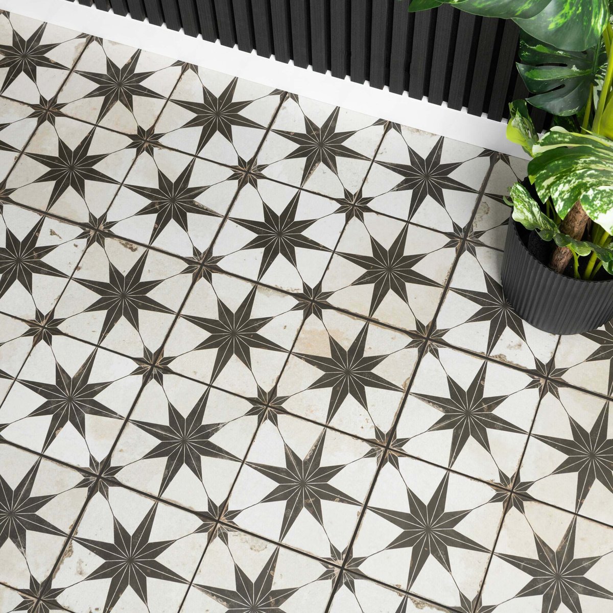 Vintage Industrial Star-N 450x450 — alternative angle, buy floor tile UK