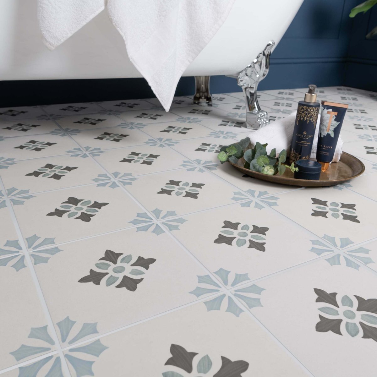 Sirocco Bloom — installed room setting, buy floor tile UK
