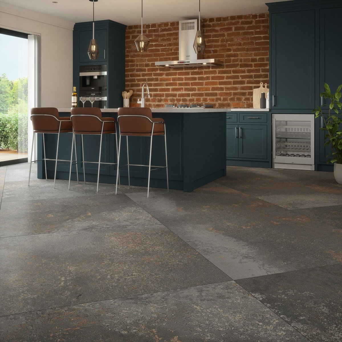 Yuri® Grafito 1175x1175 — alternative angle, buy floor tile UK