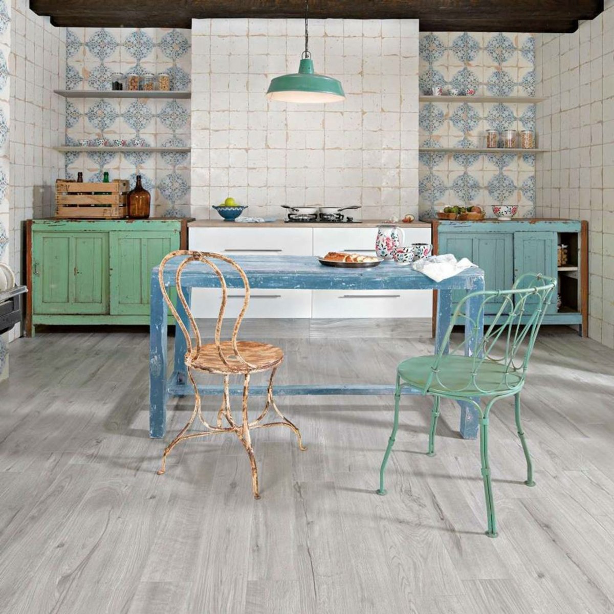 Mumble Grey Wood Effect Tile 150x900 — detail view, buy floor tile UK