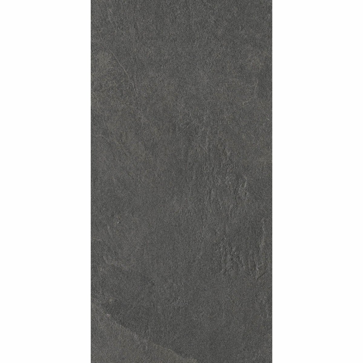 Carmo Stone Black Matt Tiles 600x300 — installed room setting, buy floor tile UK