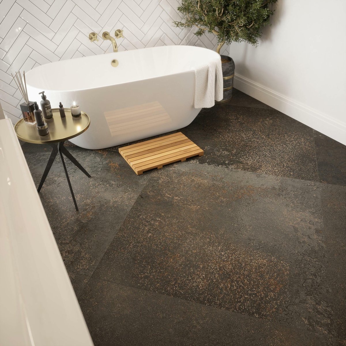 Yuri® Basalto 1175x1175 — alternative angle, buy floor tile UK