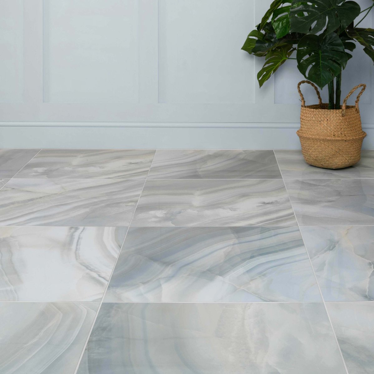 Rodas Smerato Marble Effect Tiles 600x600 — detail view, buy floor tile UK