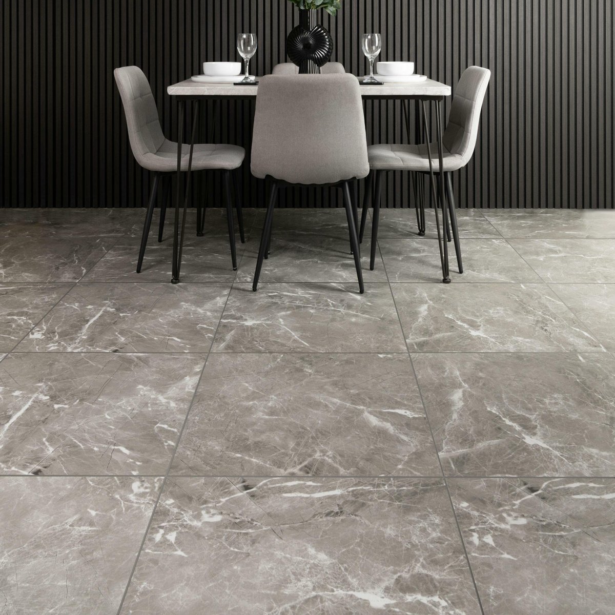 Makrana Breccia Grey Matt Wall and Floor Tiles — alternative angle, buy floor tile UK