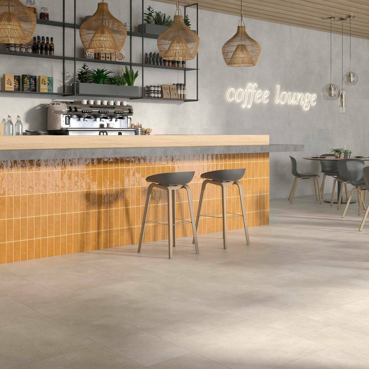 Vita Stone Effect Arena 60x60 — close-up of the tile surface, buy tile UK
