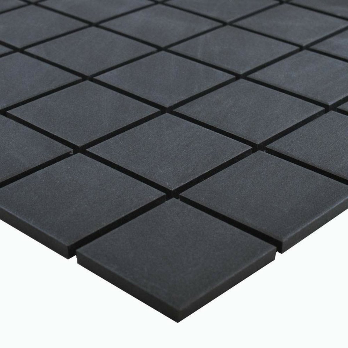 Victorian Black Mosaic — detail view, buy tile UK
