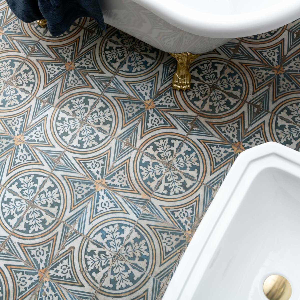 Vintage Industrial Divina 450x450 — detail view, buy floor tile UK