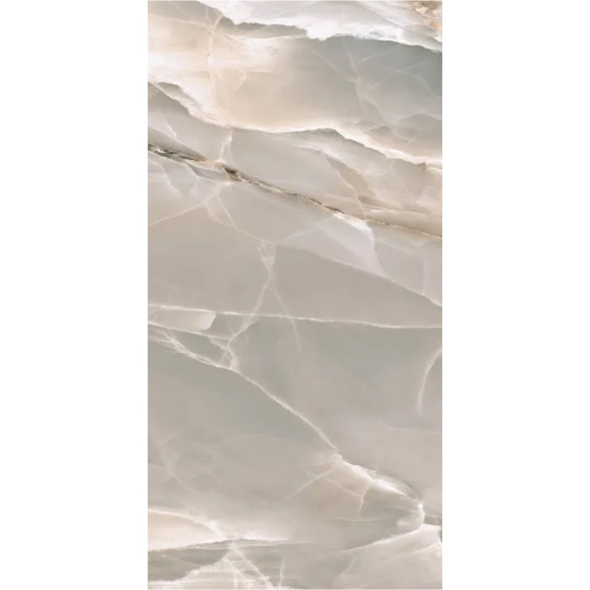 Omnia Sage Green Polished Rectified Wall and Floor Tiles — close-up of the tile surface, buy tile UK