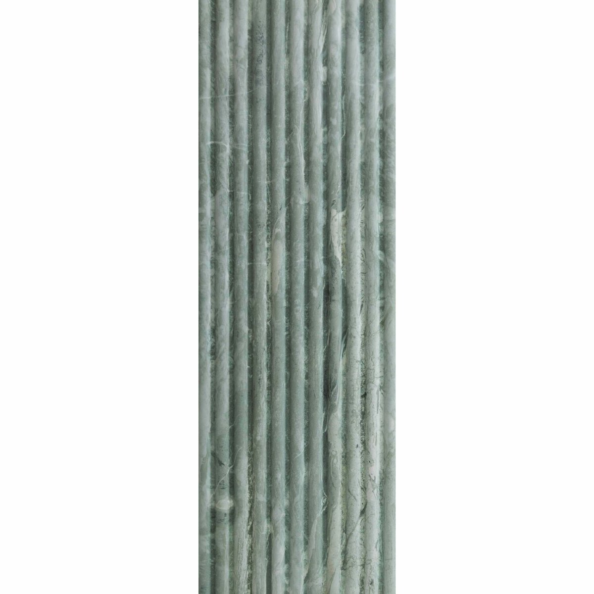 Fluted Travertino Jungle Green Decor Wall Tiles — close-up of the tile surface, buy wall tile UK