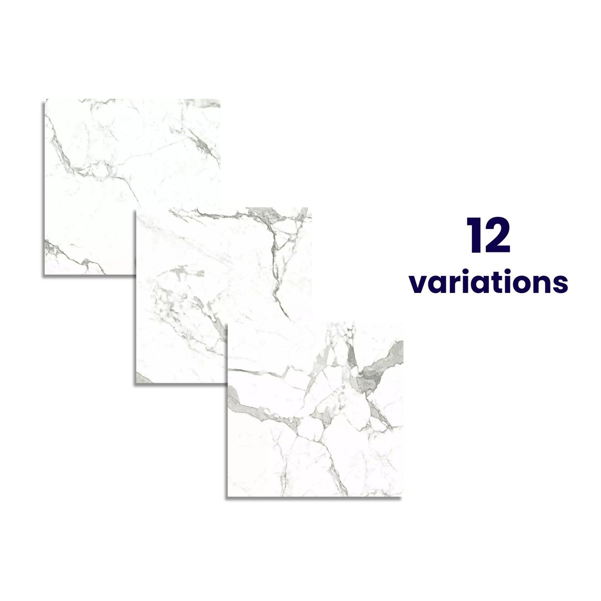 Versailles Carrara Marble Effect Polished 600x600 Tiles — installed room setting, buy tile UK