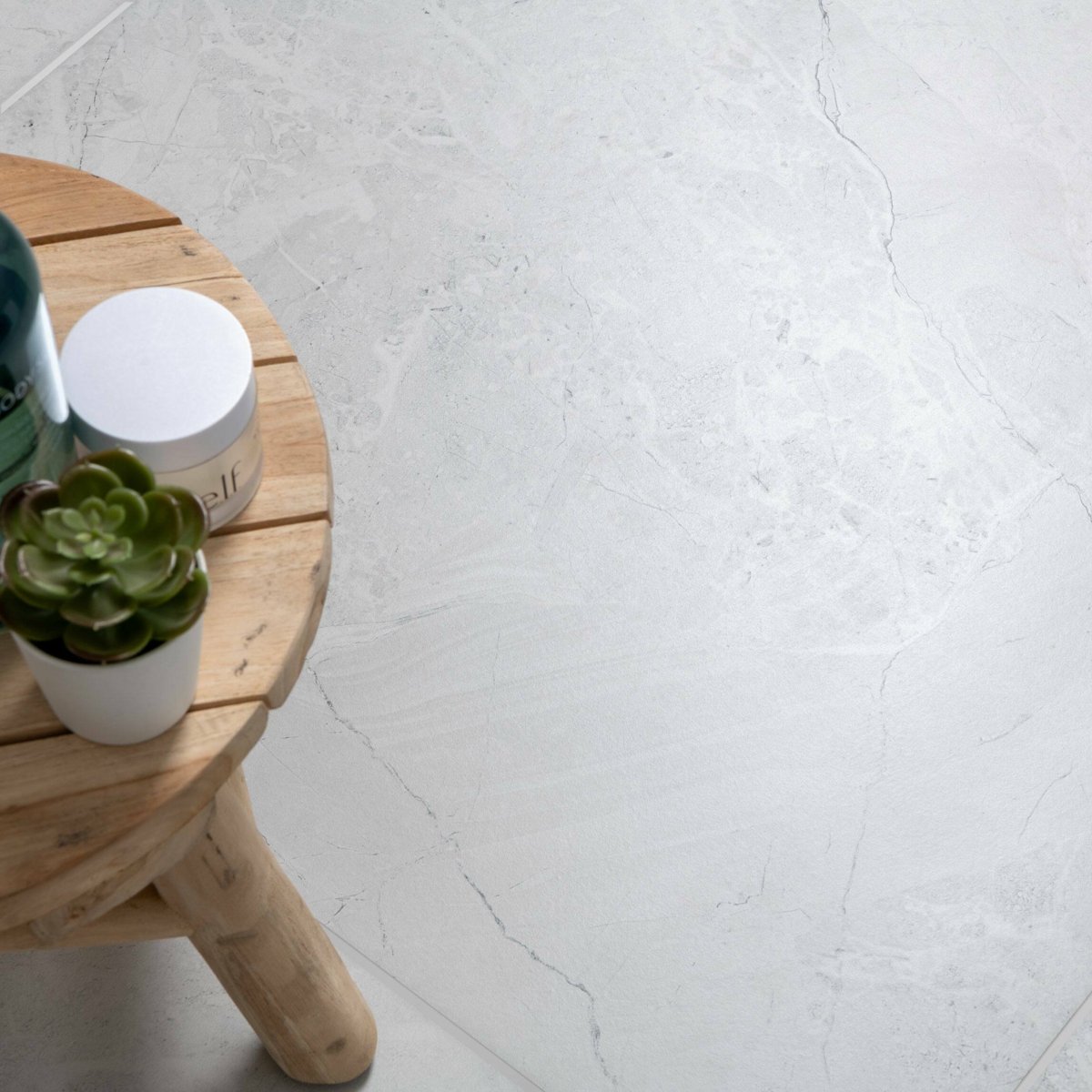 Makrana Breccia White Matt Wall and Floor Tiles — detail view, buy floor tile UK