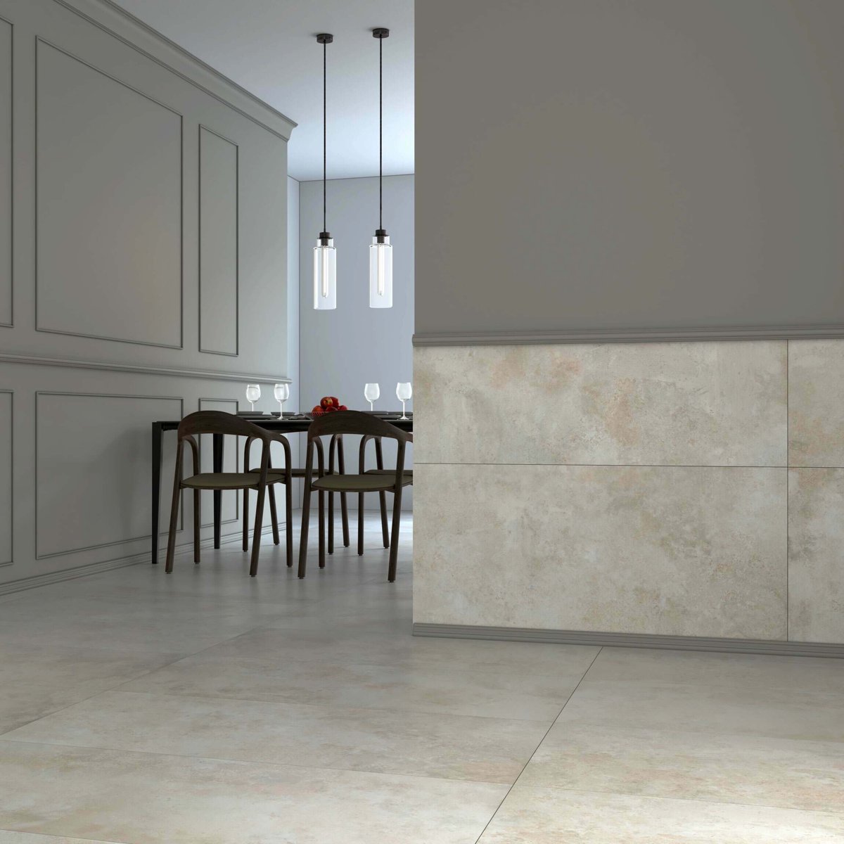 Metallique Blanco Lappato 60x120 — detail view, buy floor tile UK