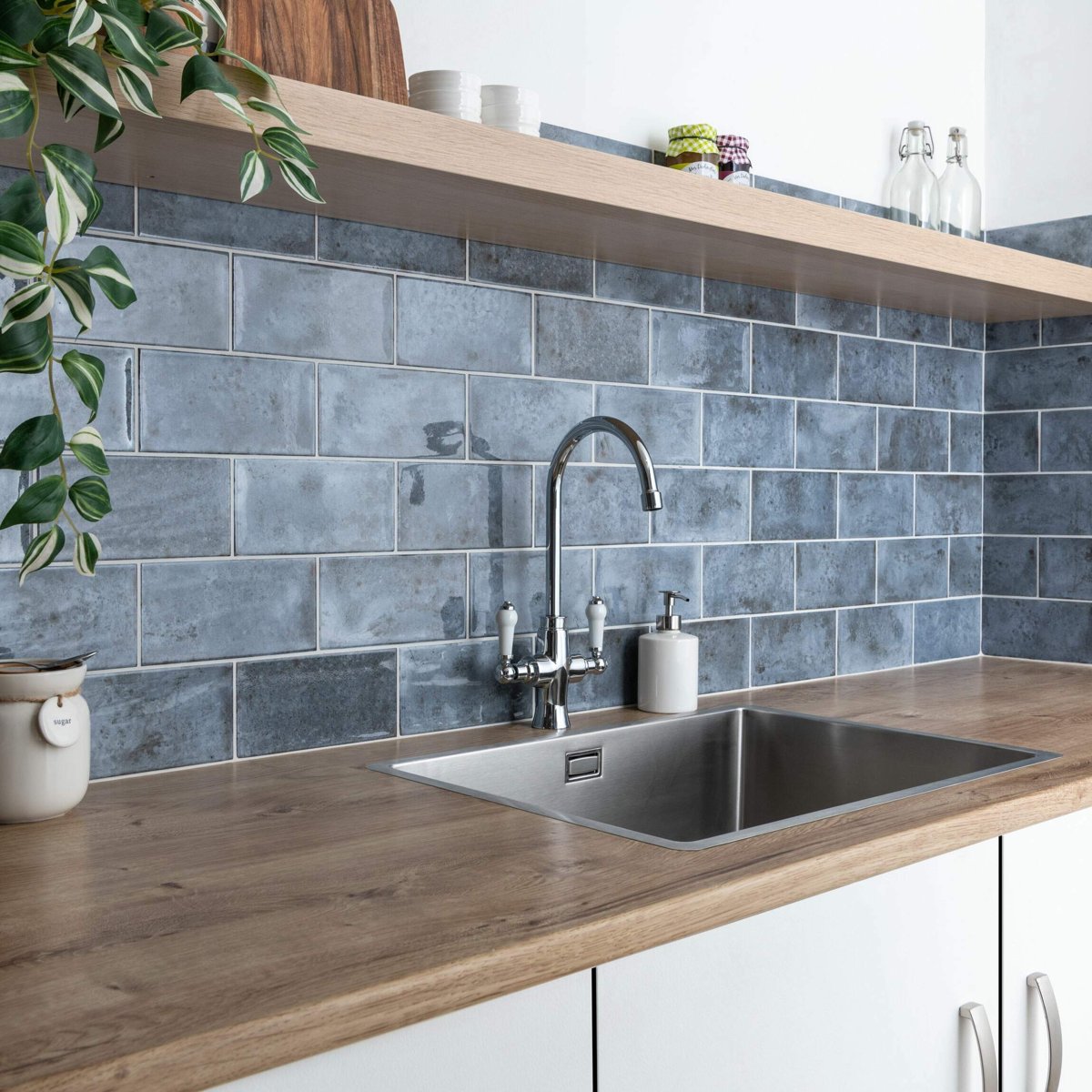 Clemence Jean 20x10 — detail view, buy wall tile UK