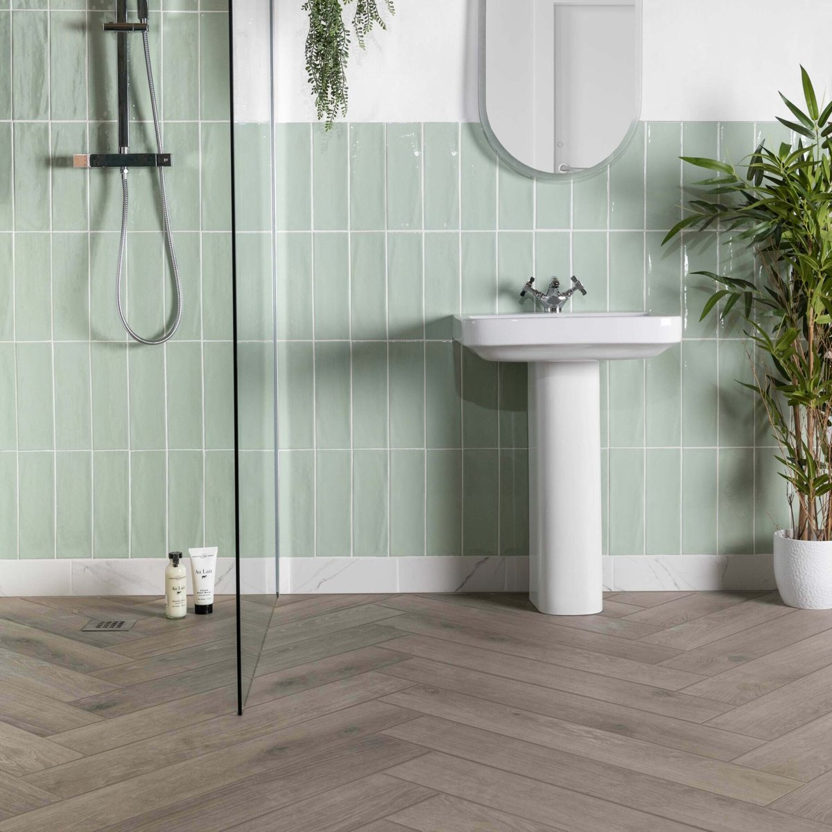Civic Cenere Wood Effect Tile 15x90 — detail view, buy floor tile UK