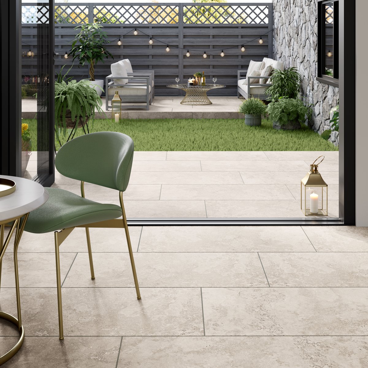 Rapolano Marble Beige 9mm Marble Effect Tile — detail view, buy tile UK