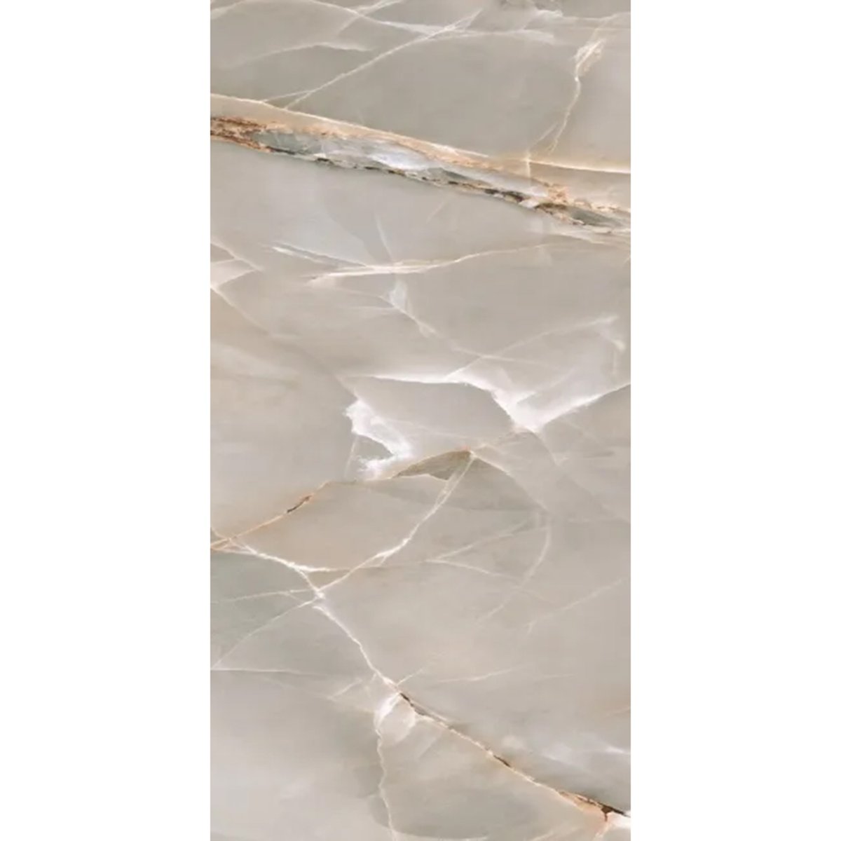 Omnia Sage Green Polished Rectified Wall and Floor Tiles — installed room setting, buy tile UK