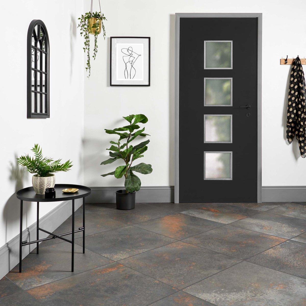 Yuri® Basalto 583x583 — detail view, buy floor tile UK