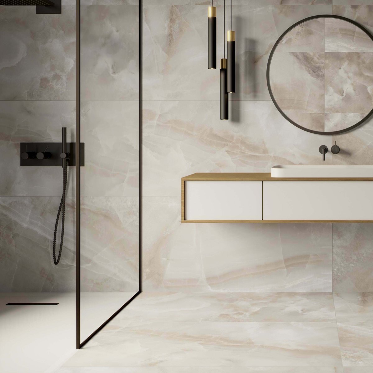 Signature Naza Mate White 60X120 — detail view, buy wall tile UK