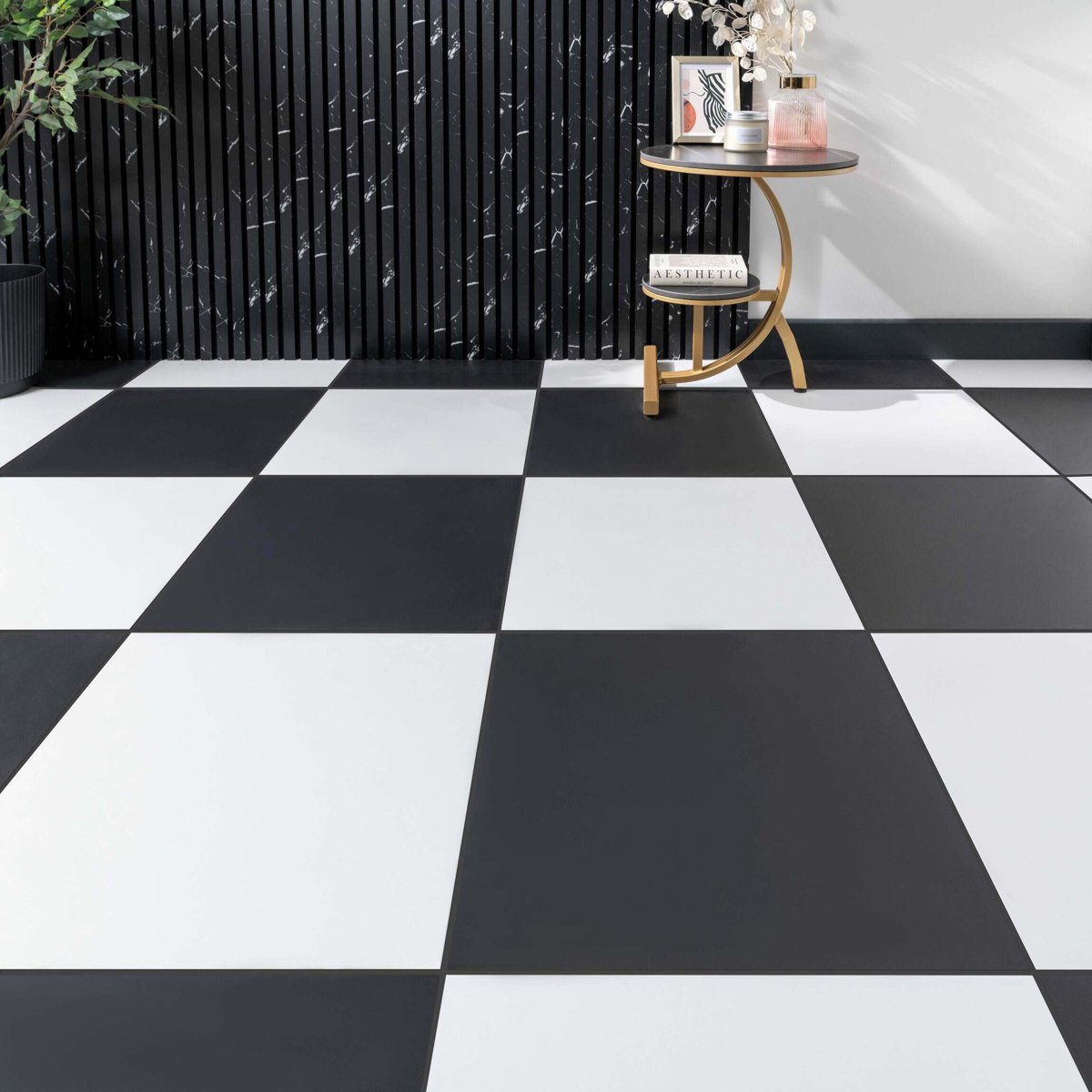 Klavier White Matt 456x456 — close-up of the tile surface, buy floor tile UK