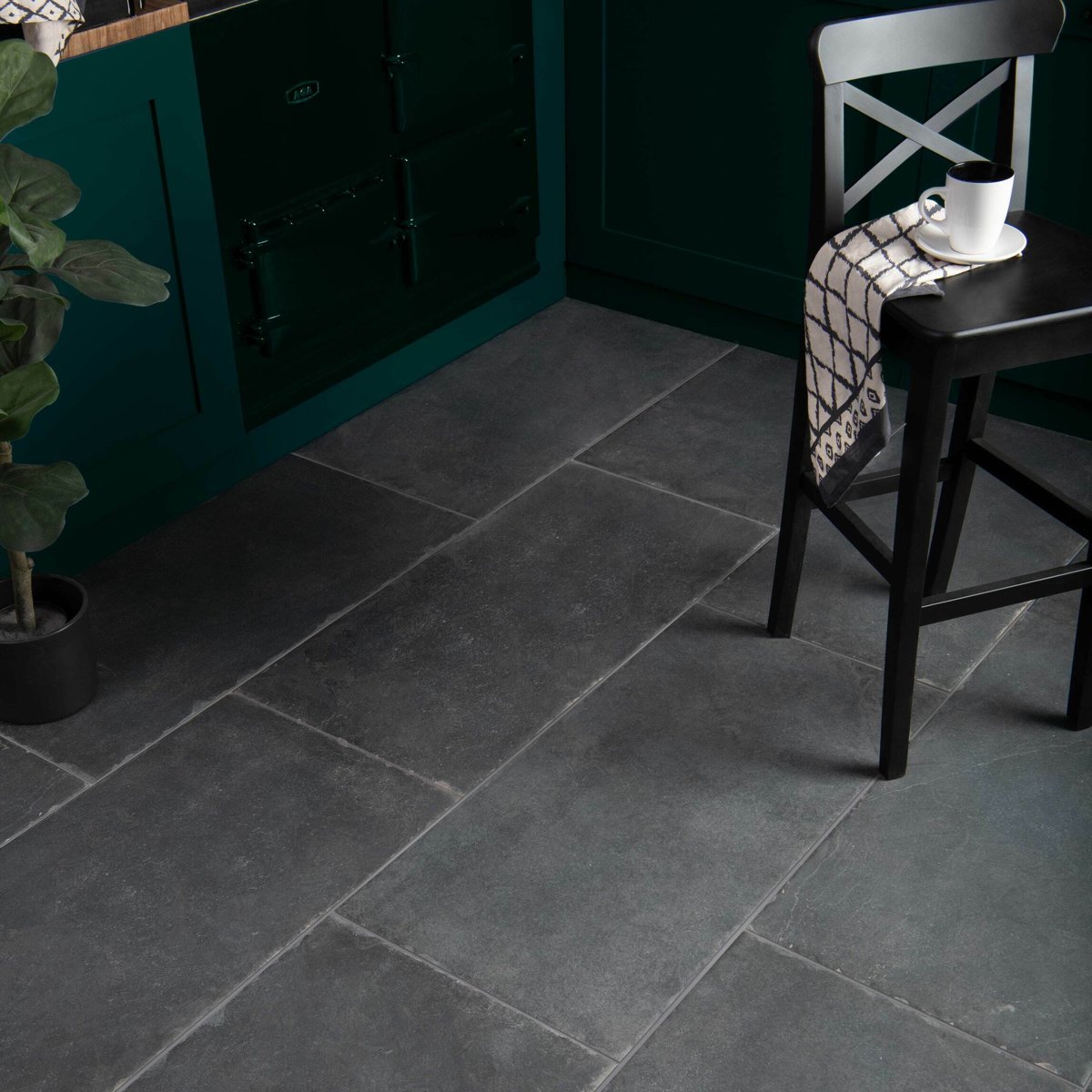 Proxi Antracite Stone Effect Tiles 48x96 — detail view, buy floor tile UK