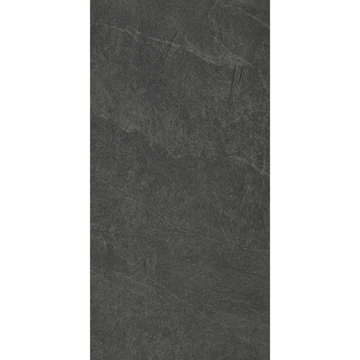 Carmo Stone Black Matt Tiles 600x300 — close-up of the tile surface, buy floor tile UK