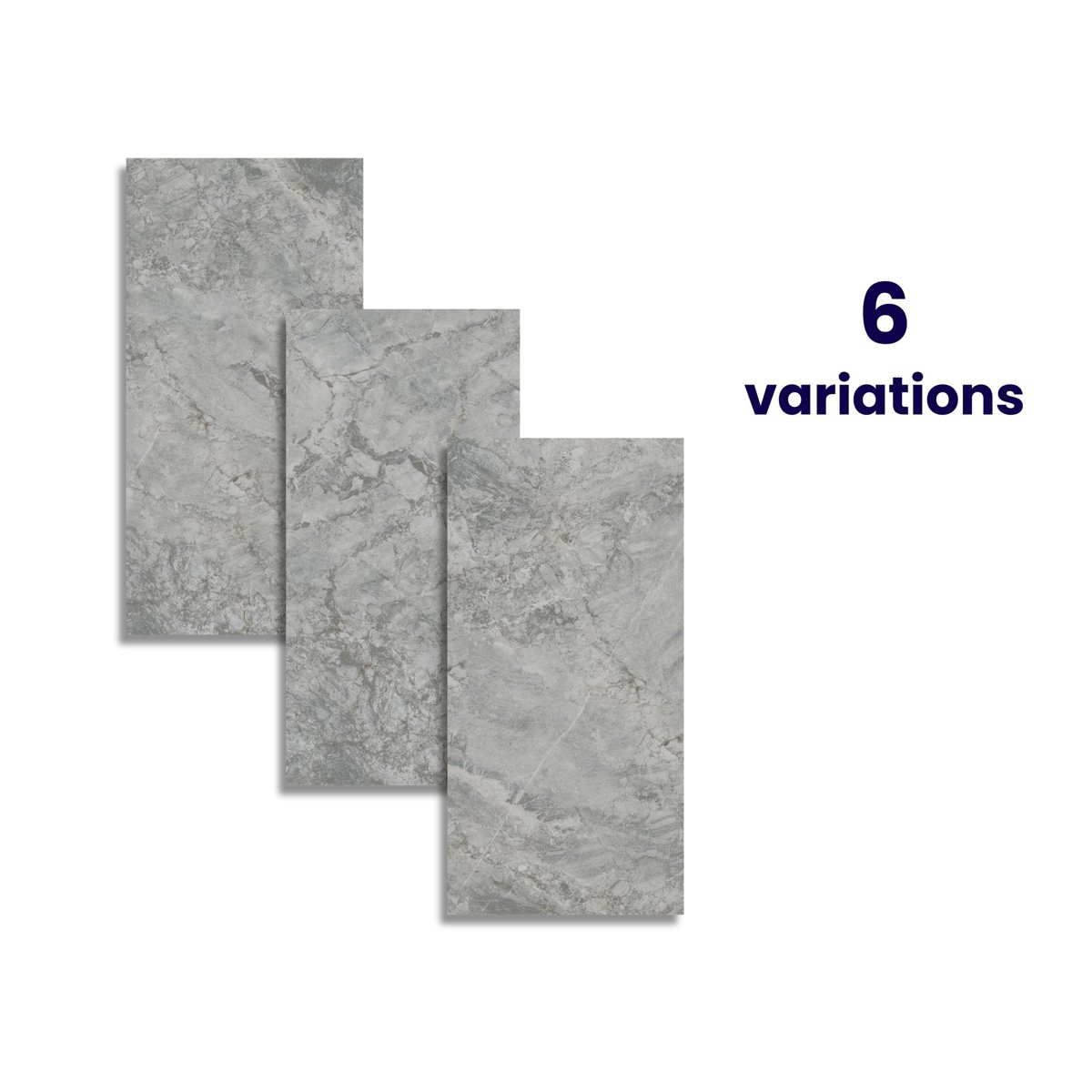 Tolana Grey Marble Effect Large Polished Porcelain Tiles — installed room setting, buy tile UK