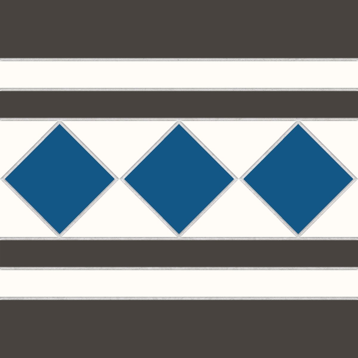Victorian Bristol Blue & White Border Anti Slip Porcelain Tile — close-up of the tile surface, buy tile UK