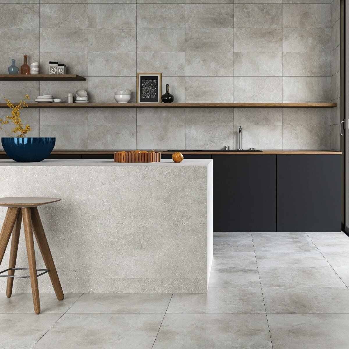 Metallique Pearl Lapato 60x60 — detail view, buy floor tile UK