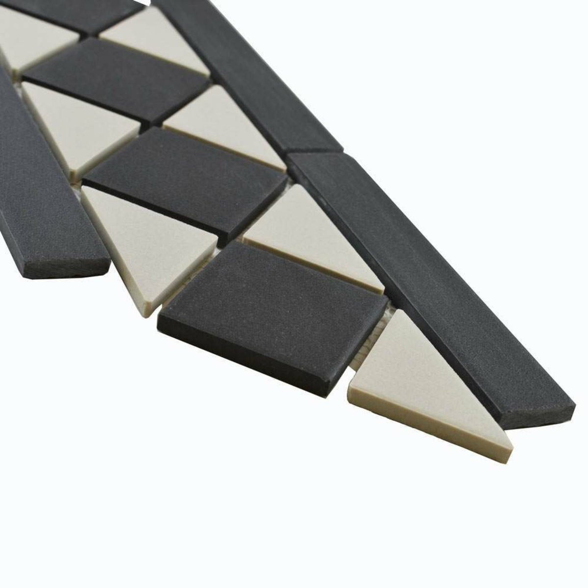 Victorian White & Black Border — detail view, buy tile UK