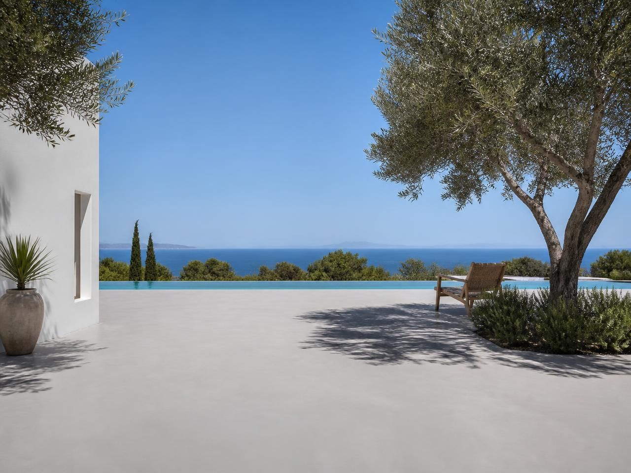 Cream Slate Effect Porcelain Outdoor Paving Slabs 600x900mm 20mm laid as garden paving, installed in 600x900mm